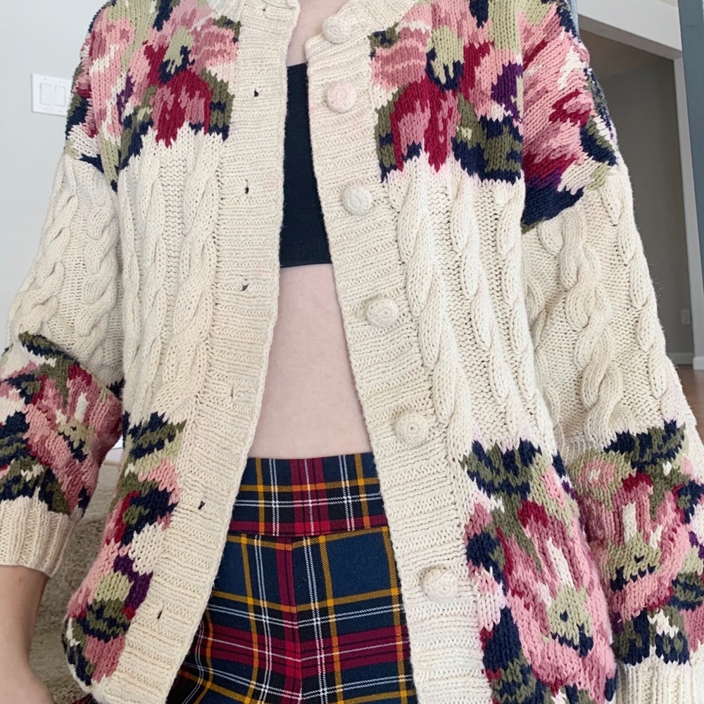 Vintage EXPRESS button up knit sweater